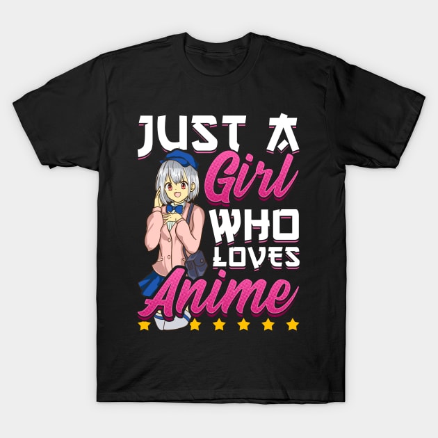 Cute Just A Girl Who Loves Anime T-Shirt by theperfectpresents